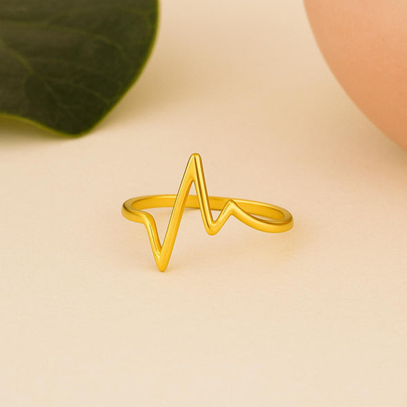 Heart Lifeline 925 Sterling Silver Ring
