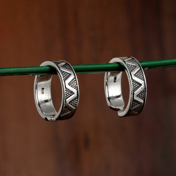 Zigzag Pattern Oxidized Toe Ring – Sterling Silver