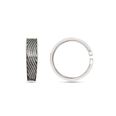 Wavy Line Oxidized Toe Ring - Sterling Silver