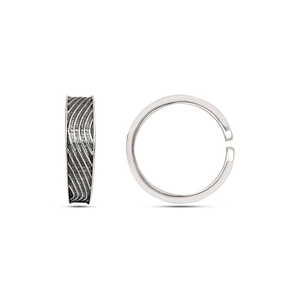 Wavy Line Oxidized Toe Ring - Sterling Silver