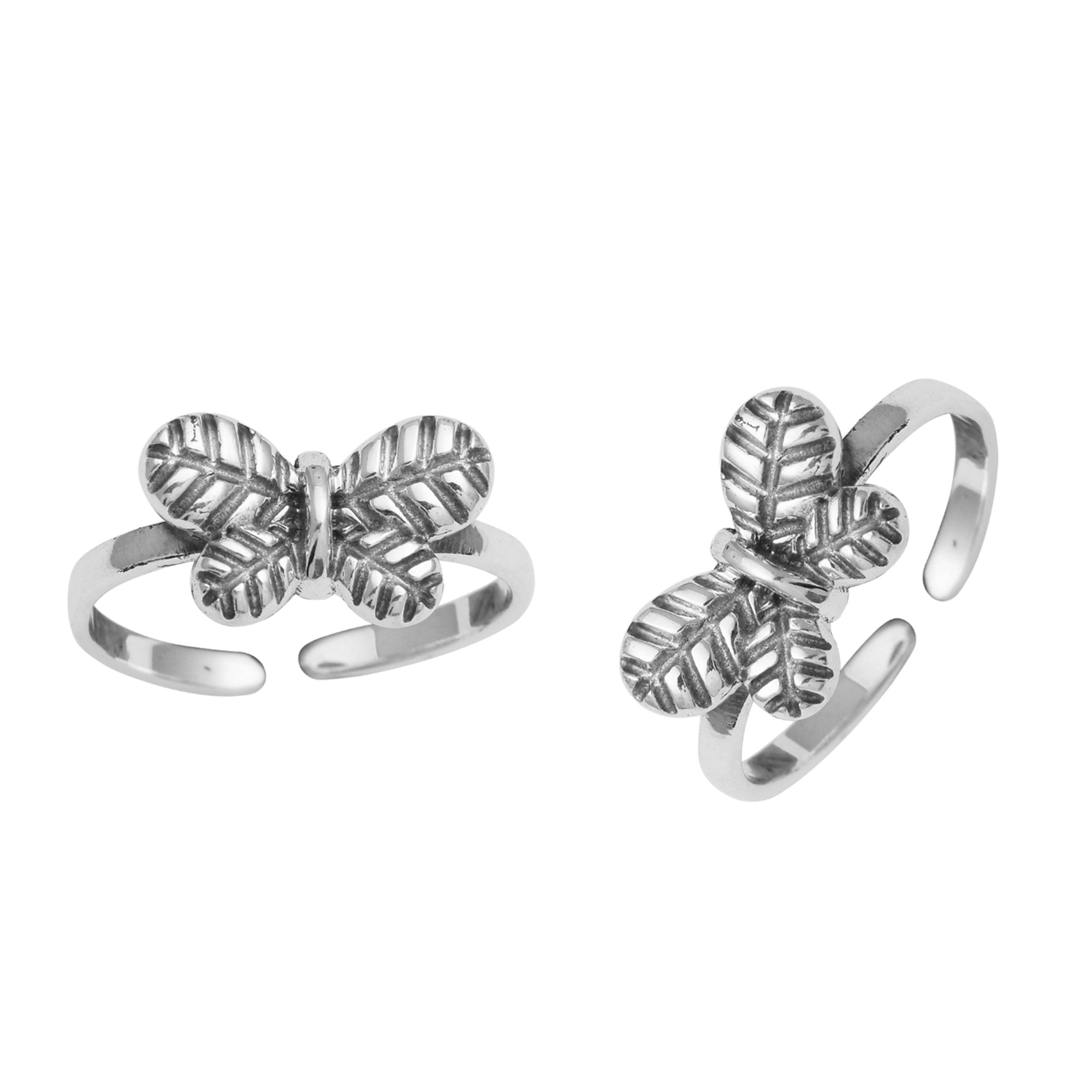 Butterfly Toe Ring - Sterling Silver
