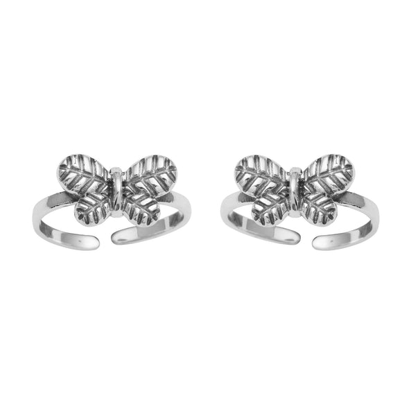 Butterfly Toe Ring - Sterling Silver