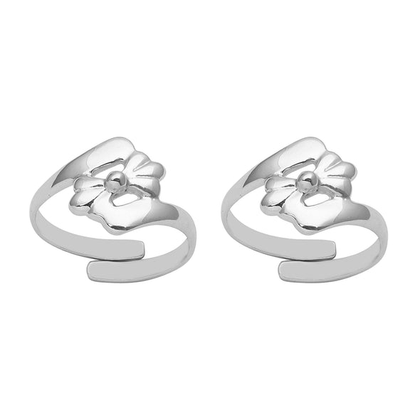 Floral Toe Ring - Sterling Silver