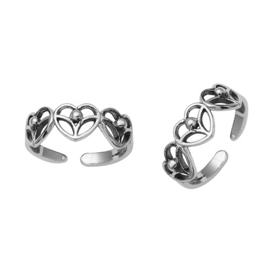 Heart Toe Ring – Sterling Silver