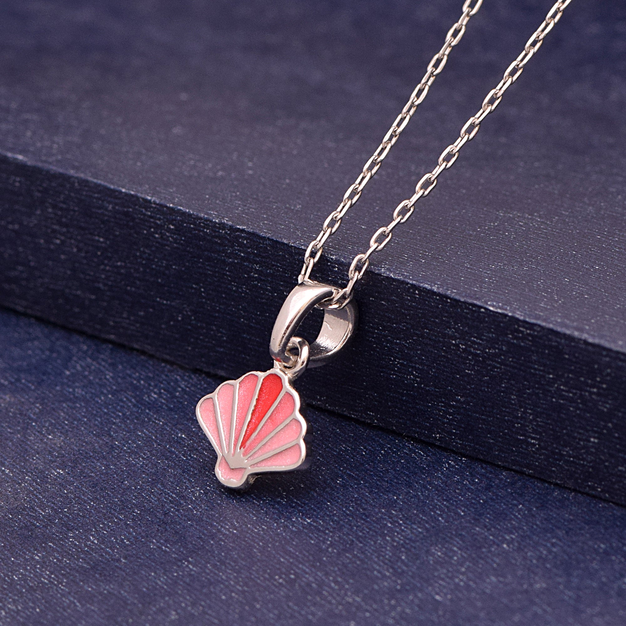 Pink Shell Pendant Necklace – Sterling Silver