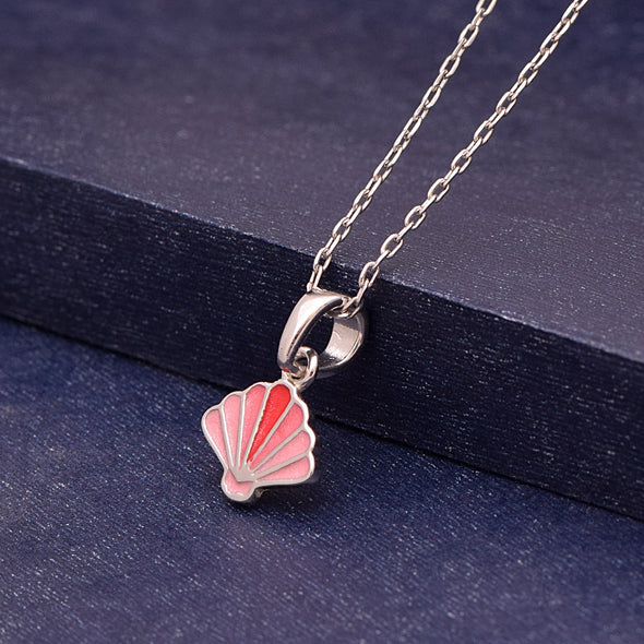 Pink Shell Pendant Necklace – Sterling Silver