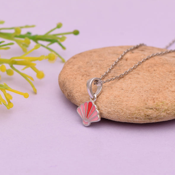 Pink Shell Pendant Necklace – Sterling Silver