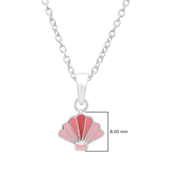 Pink Shell Pendant Necklace – Sterling Silver