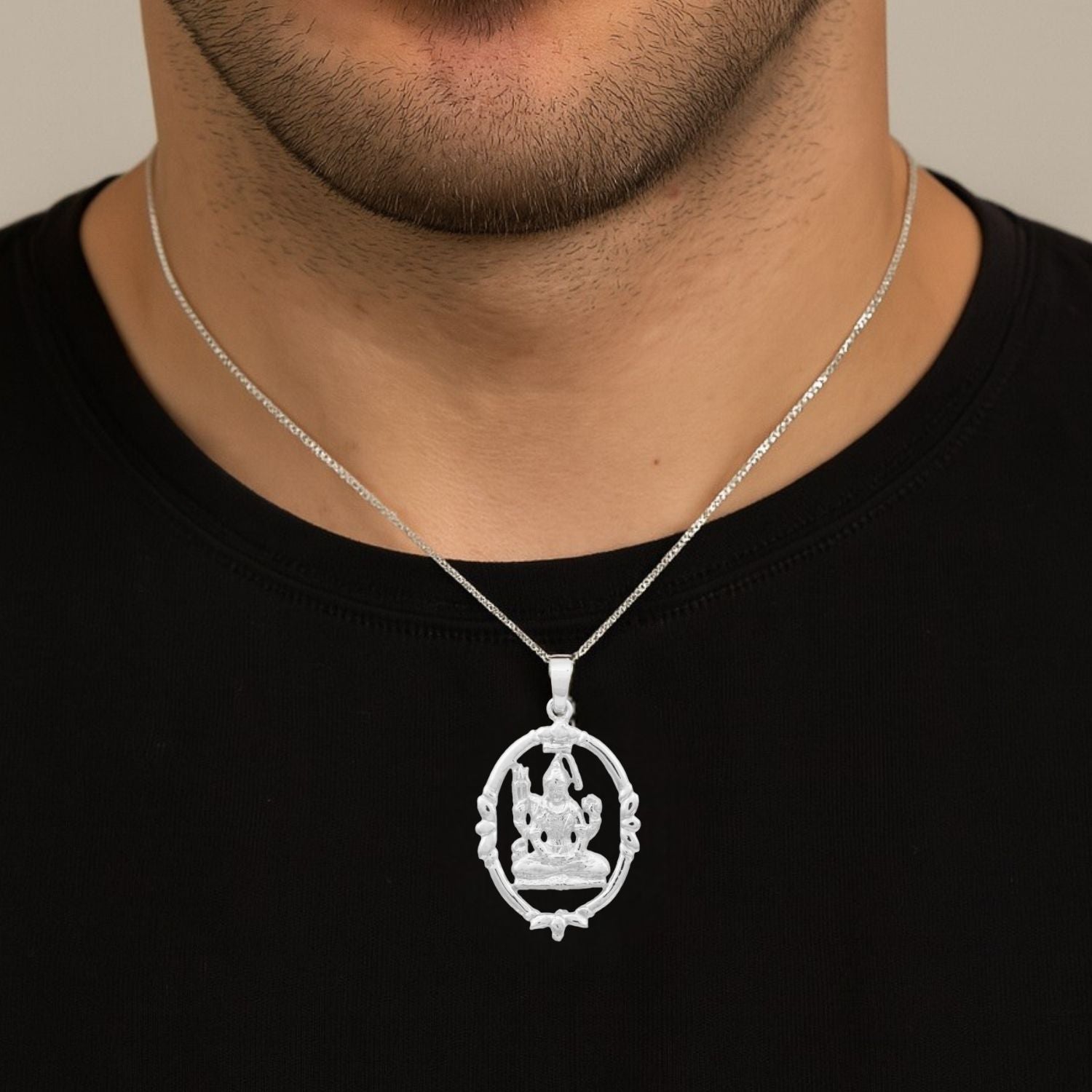 Lord Shiva Pendant - Sterling Silver