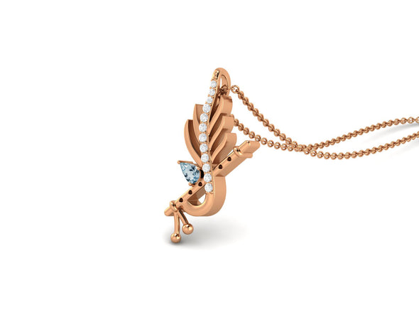 Blue Topaz Krishna Flute Pendant – Sterling Silver