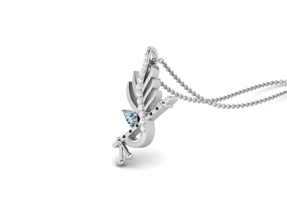 Blue Topaz Krishna Flute Pendant – Sterling Silver