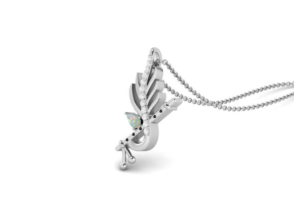 Opal Krishna Flute Pendant – Sterling Silver