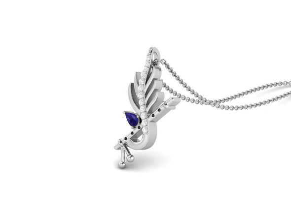 Lapis Krishna Flute Pendant – Sterling Silver