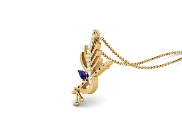 Lapis Krishna Flute Pendant – Sterling Silver