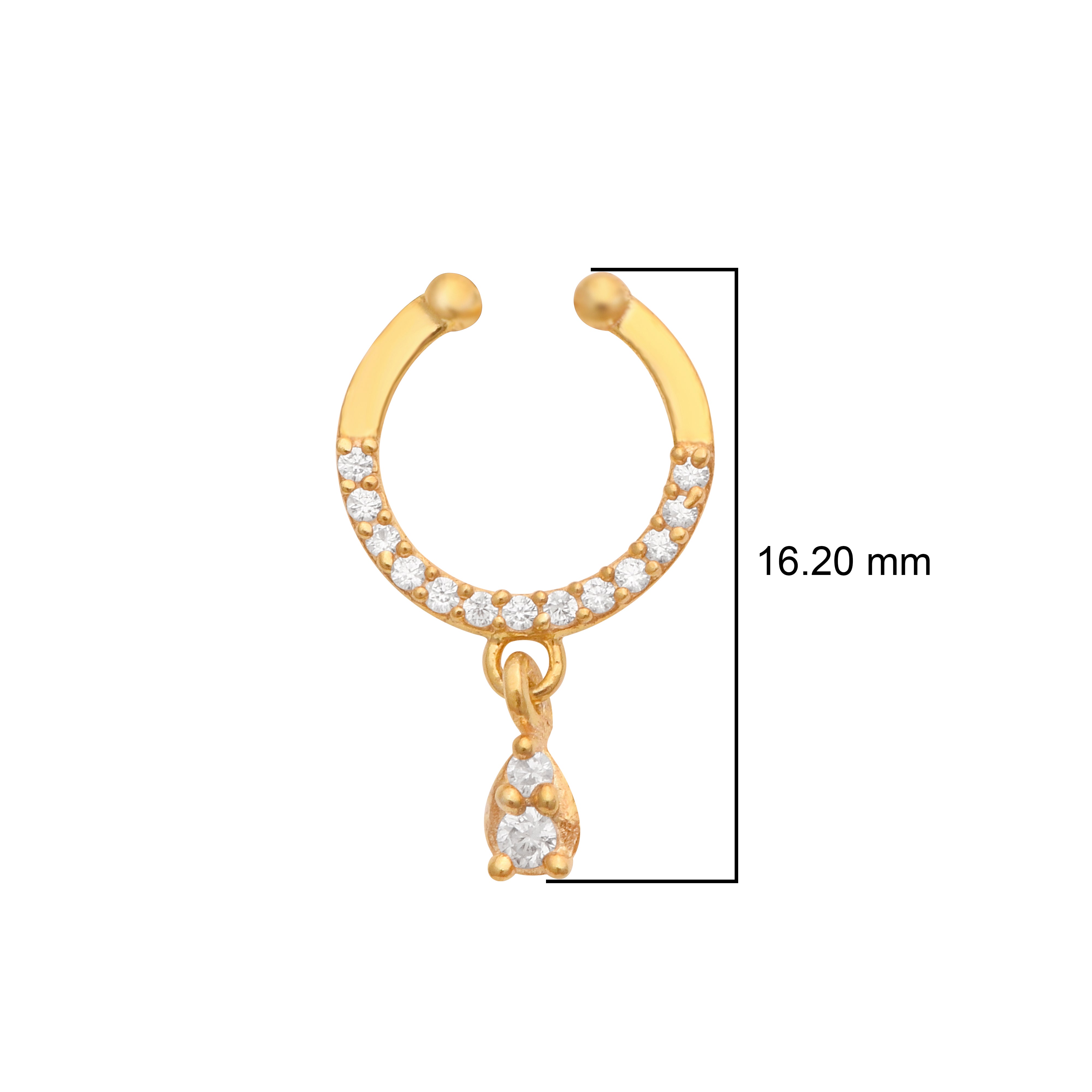 mooneye silver nose pin