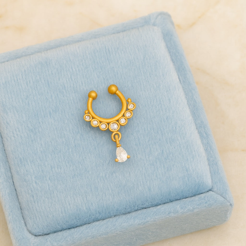 mooneye silver nose pin